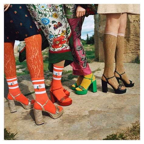 gucci heels with socks